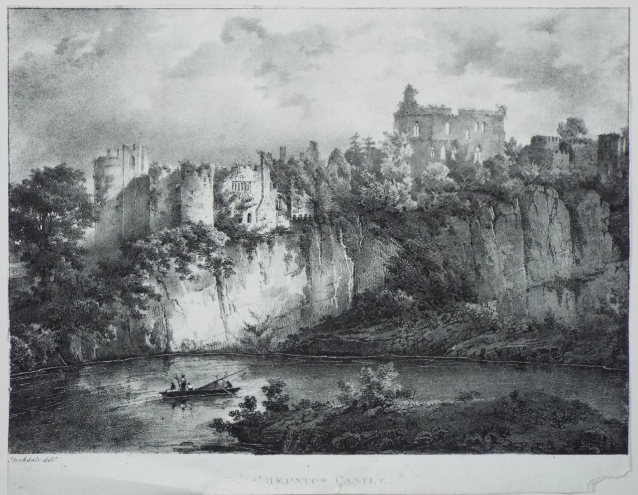 Lithograph - Chepstow Castle.